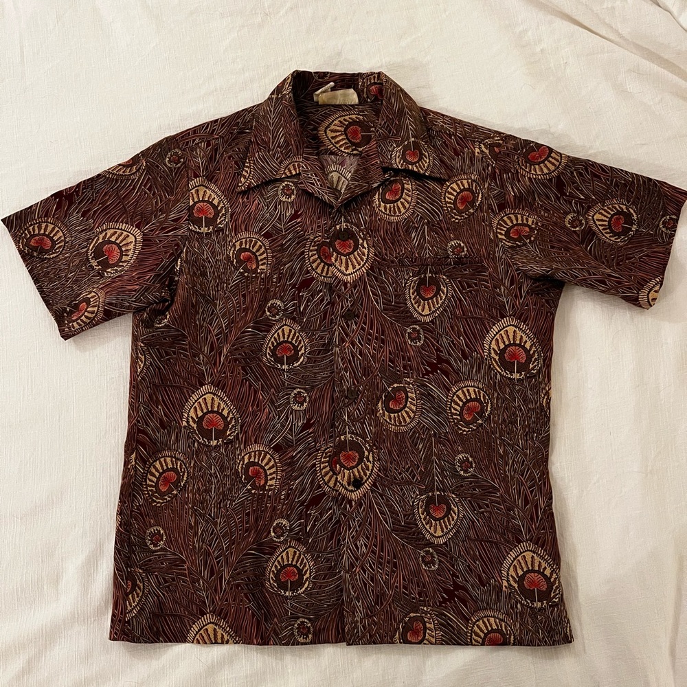 60’s vintage polyester Holo Holo Hawaiian Shirt